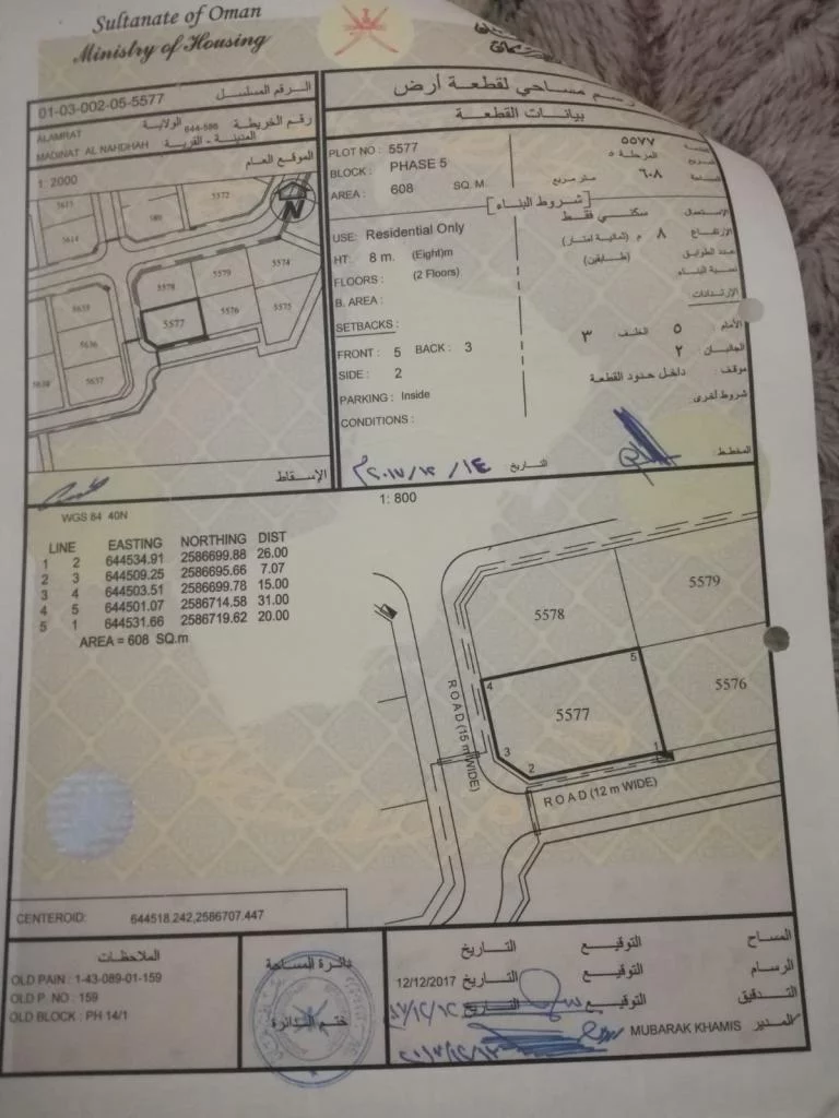 ارض سكنية العامرات مربع14/1