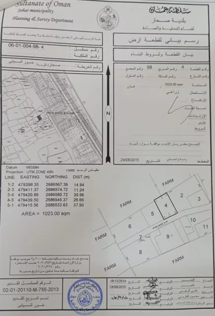 ارض زراعية بها مساحة لبناء وحدة سكنية