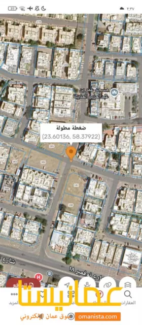للبيع أرض سكنية سوبر كورنر بالعذيبه قريب البحر