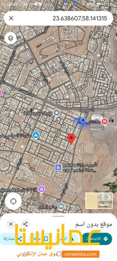 للايجار شقة جديدة وغير مؤثثة في المعبيلة خلف مسقط مول