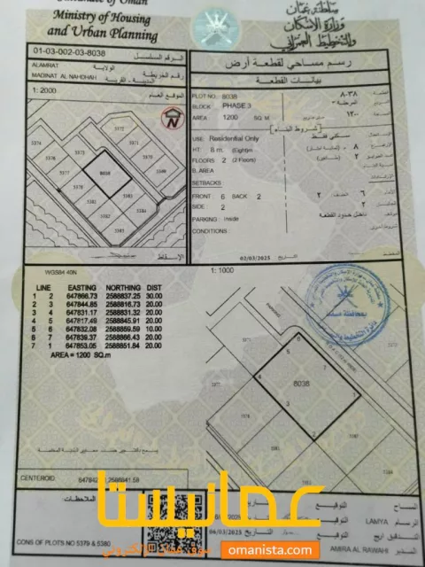ارض في الامتداد الاول للبيع