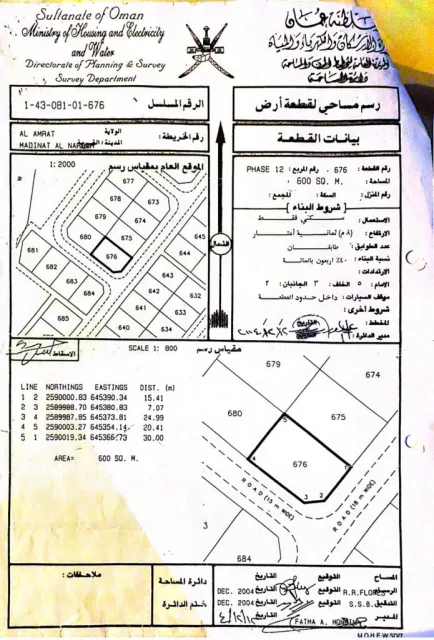 ارض سكنية كورنر بالعامرات النهضة 12