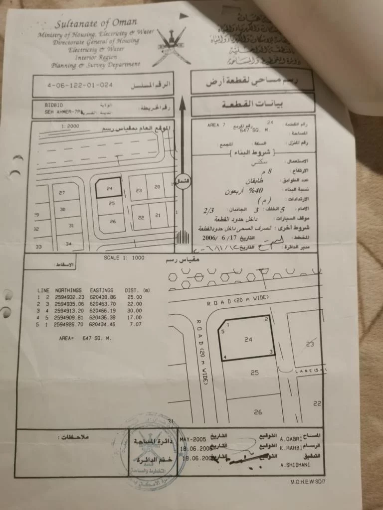 ارض سكنية في سيح الاحمر كونر وعلى شارع مرصوف