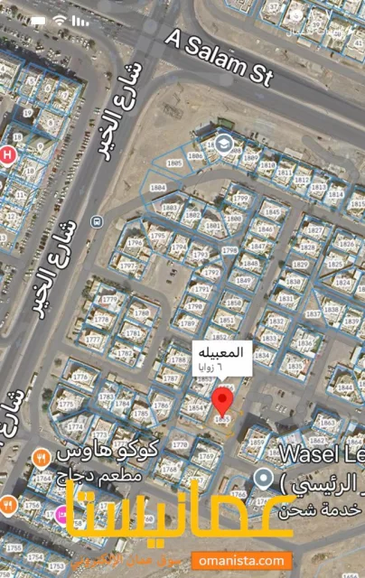 للبيع ارض سكنية كورنر في المعبيلة