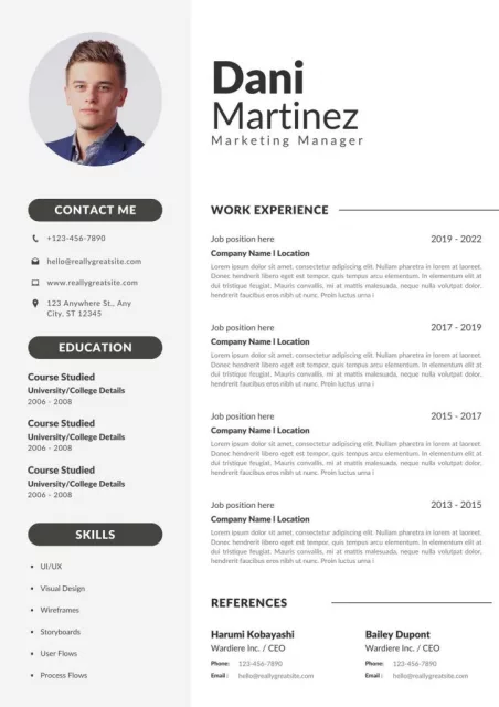 تصميم cv احترافي