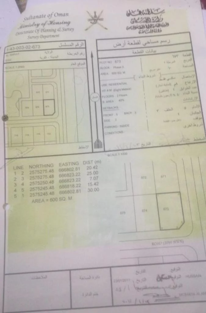 للبيع ارض سكنيه العامرات/بعي