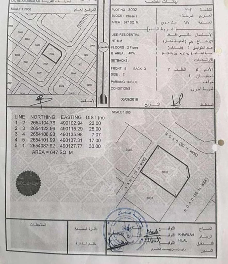 سعر مغري للبيع ارض سكنيه ديل العبدالسلام صحم