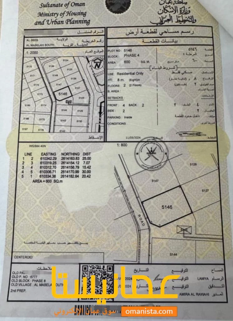 ارض سكنية للبيع في المعبيلة الثامنة ( سابقا  )
