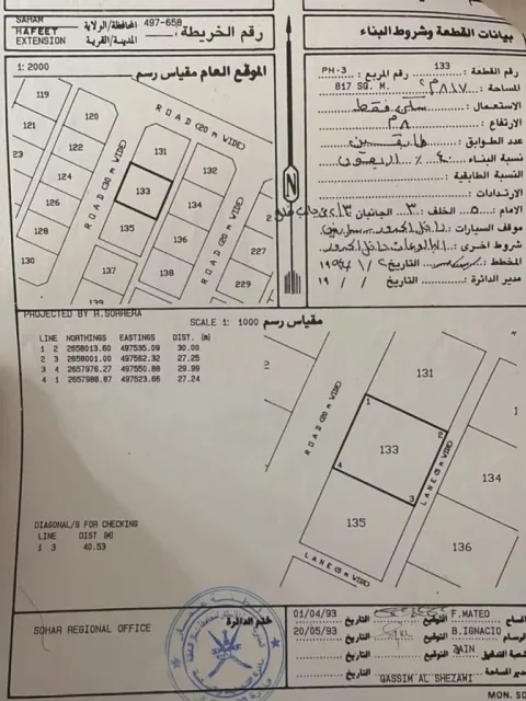 أرض سكني للبيع صحم حفيت الثالثه