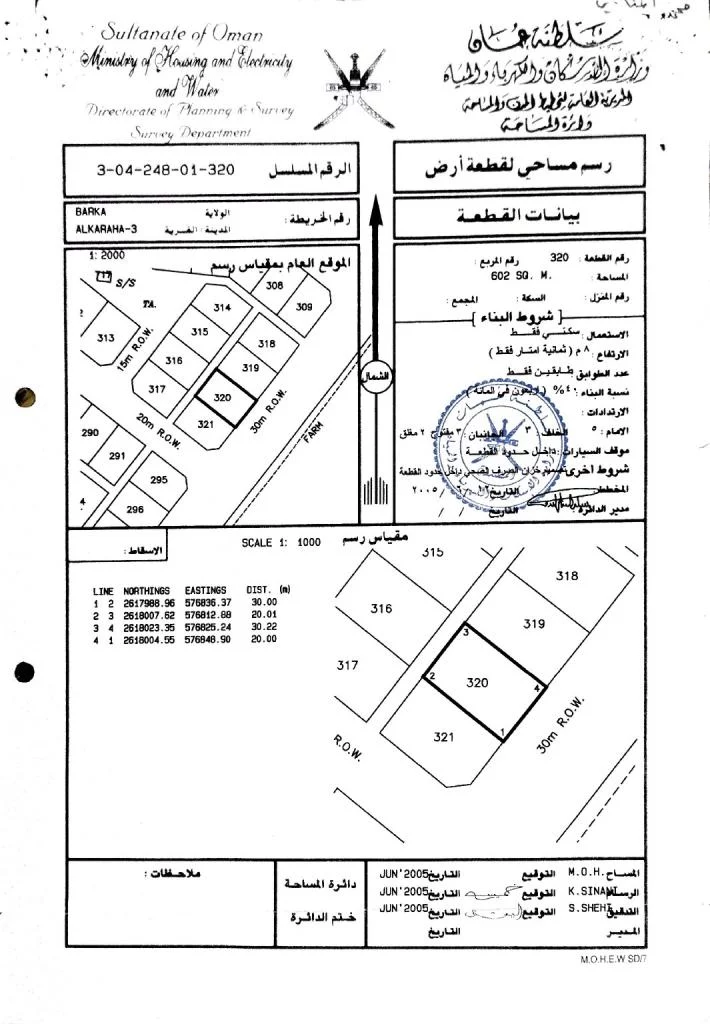 أرض للبيع بولاية بركاء منطقة القريحة 3