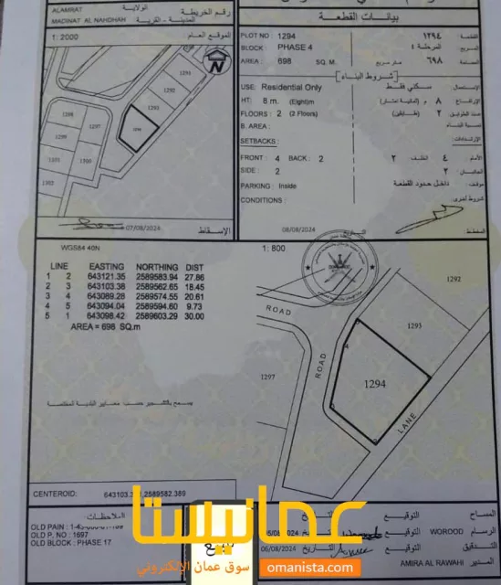 ارض في مدينة النهضه 17 للبيع