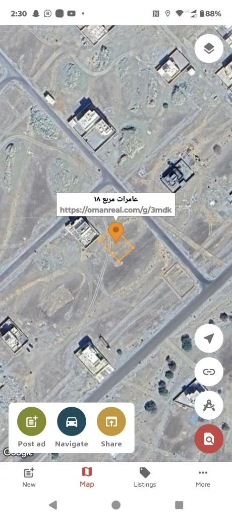 أرض سكنية في مربع ١٨ وسط بيوت