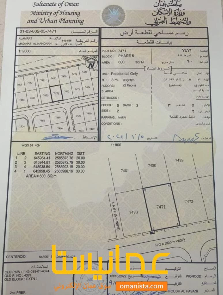 ارض في الامتداد الاول للبيع
