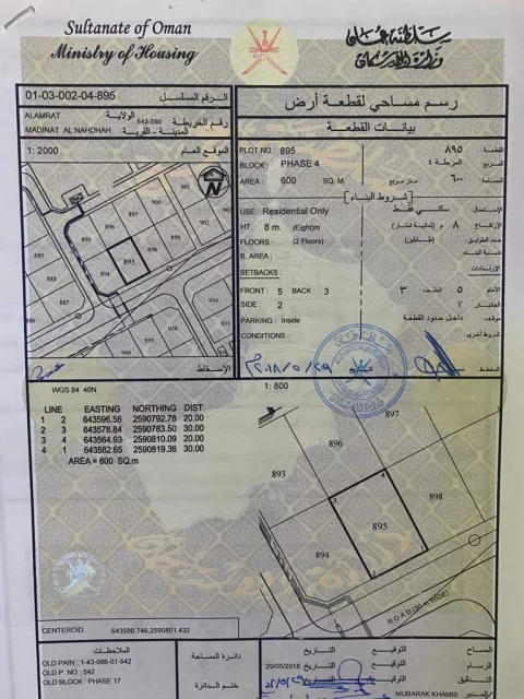 للبيع ارض مربع ١٧