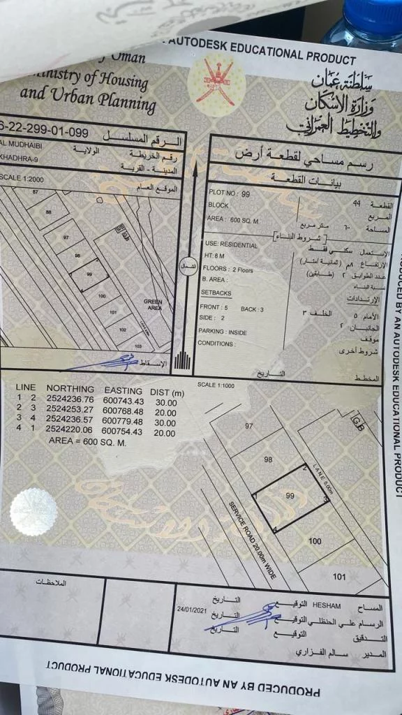 للبيع ارض في الخضراء بني دفاع