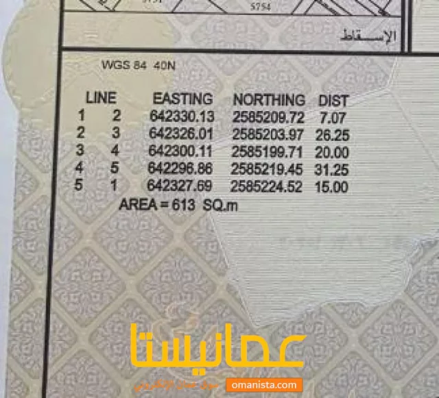 ارض سكنيه للبيع في العامرات مدينة النهضه ١١٤