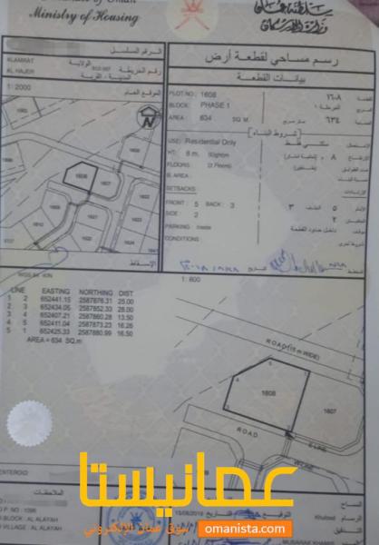 للبيع ارض سكنية في الحاجر الاولى