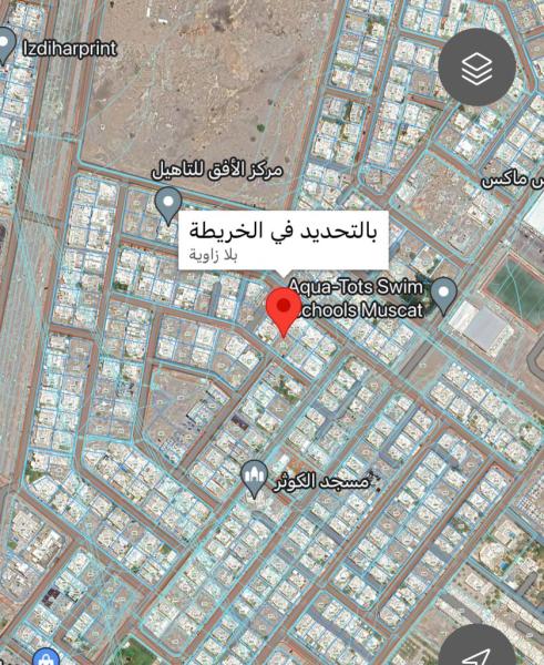 للبيع ارض سكنيه فلخوض حي الكوثر قريب من مسجد حي الكوثر