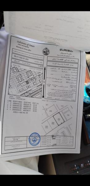 فرصه للبيع أرض سكنيه في مويلح ٧ ولاية صحار بها تصريح شقق
