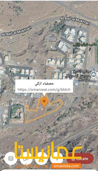 للبيع ارض سكينة في ازكي القريتين المصفياء