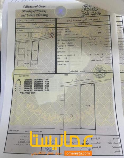 للبيع ارض سكنية ممتازة وبمساحة كبيرة في النعمان 1 بالقرب من ملعب