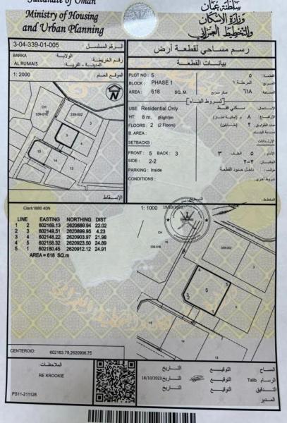 الرميس قطعتين شبك كورنر ثاني خط من شارع الساحلي