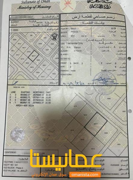 للبيع ارض سكنية في جحلةت 3