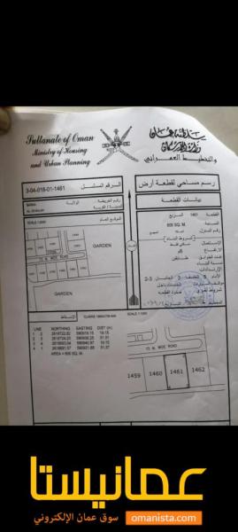 بيع ارض سكني في بركاء الصومحان شماليه