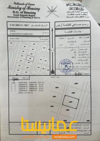 للبيع ارض سكنية ممتازة في السويق الشاطر السابعة وسطية، رقم القطع