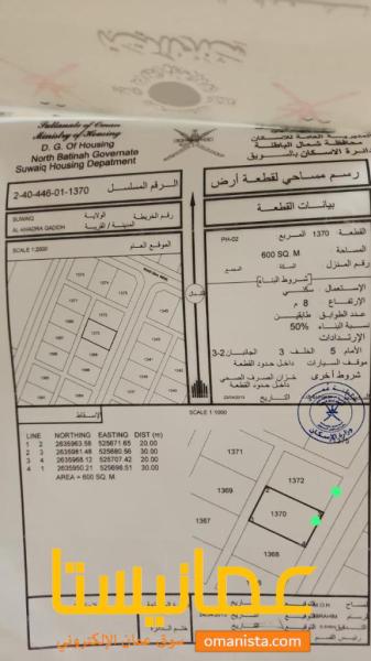 ارضين شبك مميزة في السويق الخضراء 2 رقم القطعة 1370-1372