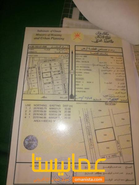 ارض في سمائل للبيع