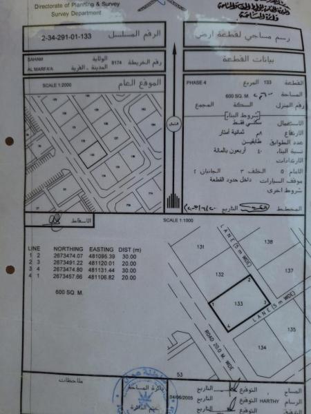ارض للبيع في صحم المرفع مطلوب 7000 قابل لتفاوض