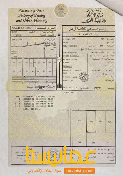 ارض للبيع في الحرادي 5