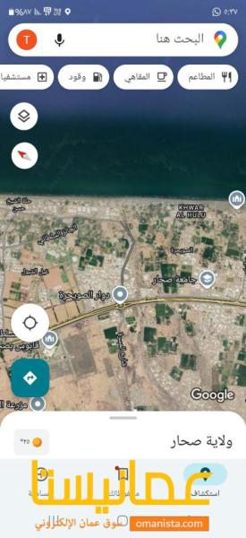 الصويحره اول خط من آلبحر سكنيه للبيع في صحار