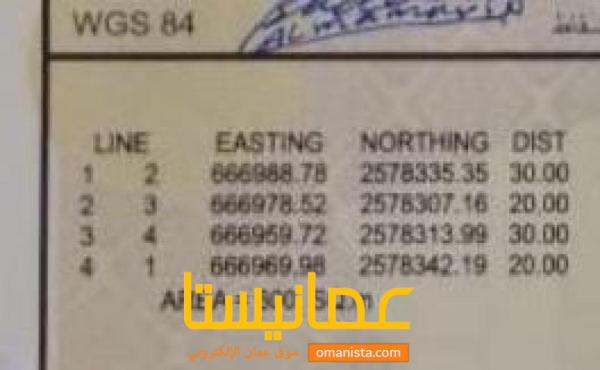 ارض سكنيه للبيع في العامرات الحشية الثانية