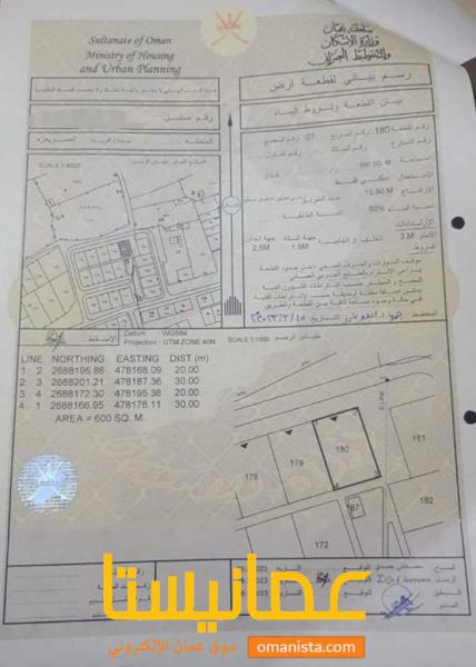 ارض سكنيه للبيع صحار الصويحره