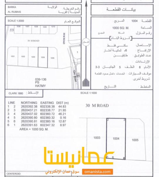 للبيع ارض سكنية ممتازة في الرميس الشمالية وسطية ، رقم القطعة