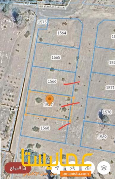 ثلاث اراضي شبك مميزة في بركاء السوادي الحكمان رقم لقطعة 1566-156