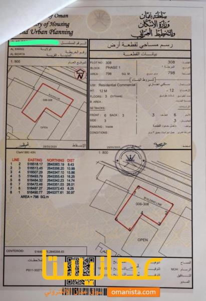 للبيع سكني تجاري في البدايه بالسويق الخط الاول