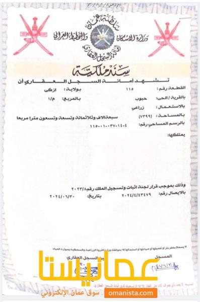 مزرعة مناسبة لعمل استراحة بها ويوجد بها بئر