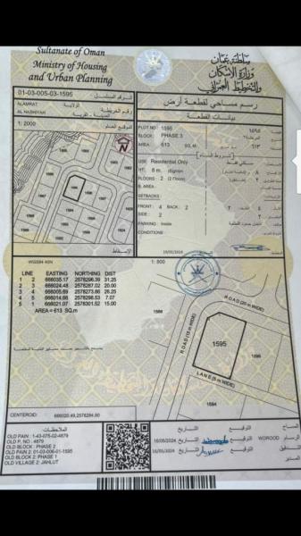 ارض سكنية كورنر في العامرات الحشيه مطلوب ٤٢٠٠