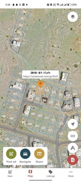 أرض س في 8/1 العامرات مميزة