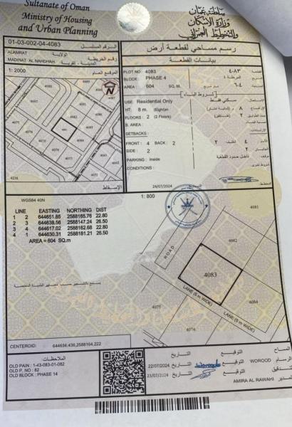 ارض سكنية من المالك بالعامرات النهضة 14