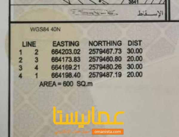 ارض سكنيه للبيع في العامرات مدينة النهضه ٧١