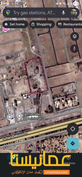 ارض للبيع سكني تجاري في بركاء حي عاصم في موقع مميز قريب الشارع ا