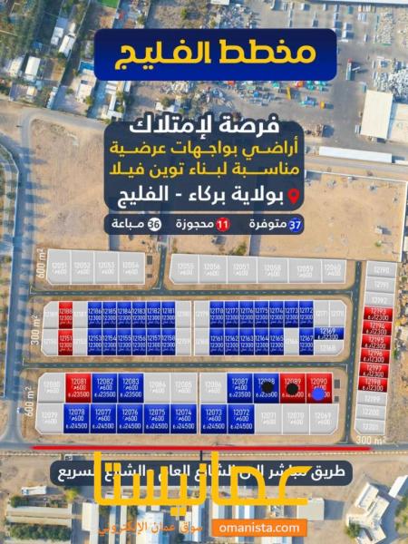 اراضي سكنية مميزة في مخطط الفليج السكني