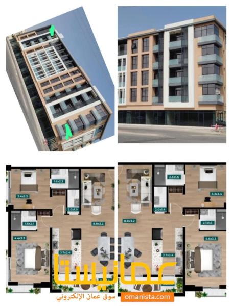شقتين للبيع الاولى في الطابق الاولى والثانيه في الطبق الخامس