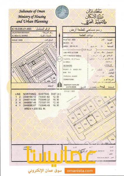 للبيع ارض سكنية تجارية ممتازة في جعلان بني بو حسن سيح المقاح