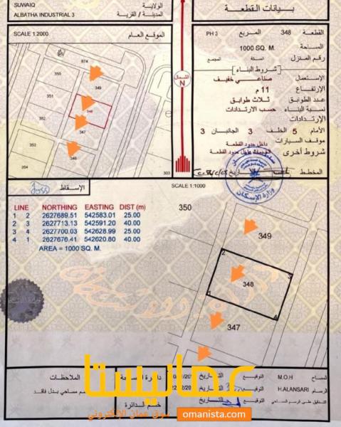 للبيع أربع قطع صناعية في السويق