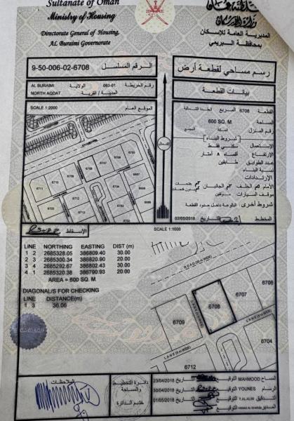 ارض للبيع في البريمي ( العقده الشماليه)